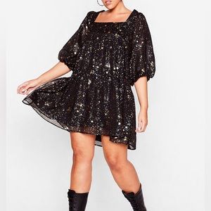 Nasty Gal Star Light Mini Dress Size 16